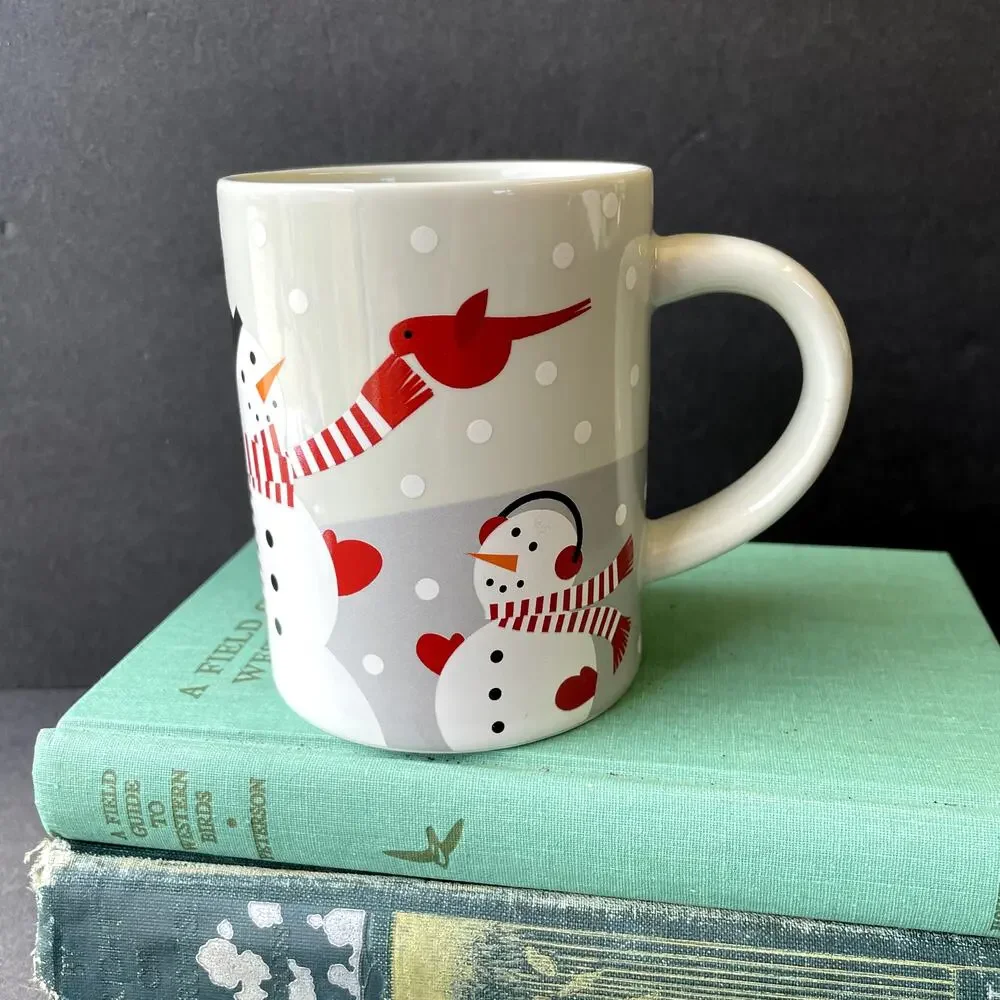 Crate & Barrel Snowpal Snowman Mug Christmas 2017 Joan Anderson